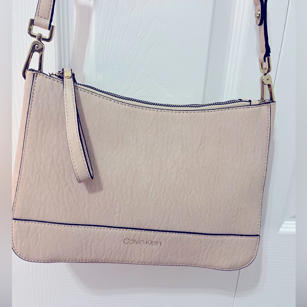CALVIN KLEIN nude crossbody bag